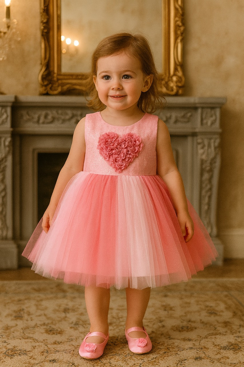 Blabber Party Wear Infant Frock With Booties
